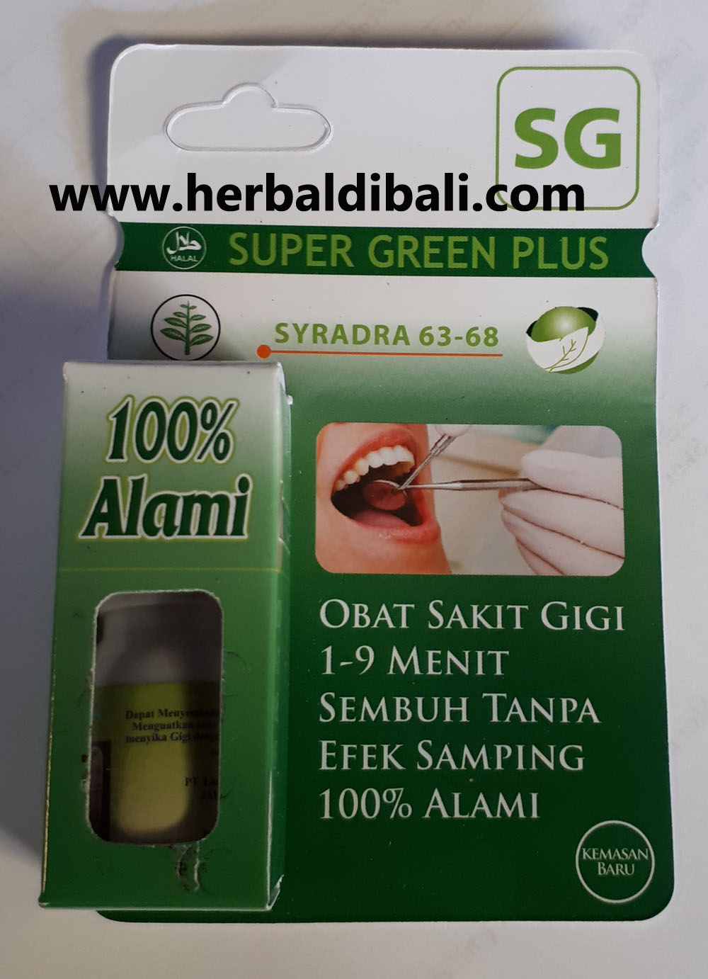 Jual Super Green Plus SG Obat Sakit Gigi di Denpasar Bali 